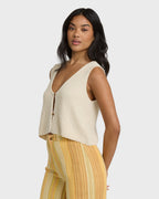 Need Now Sweater Tank Top - White Cap
