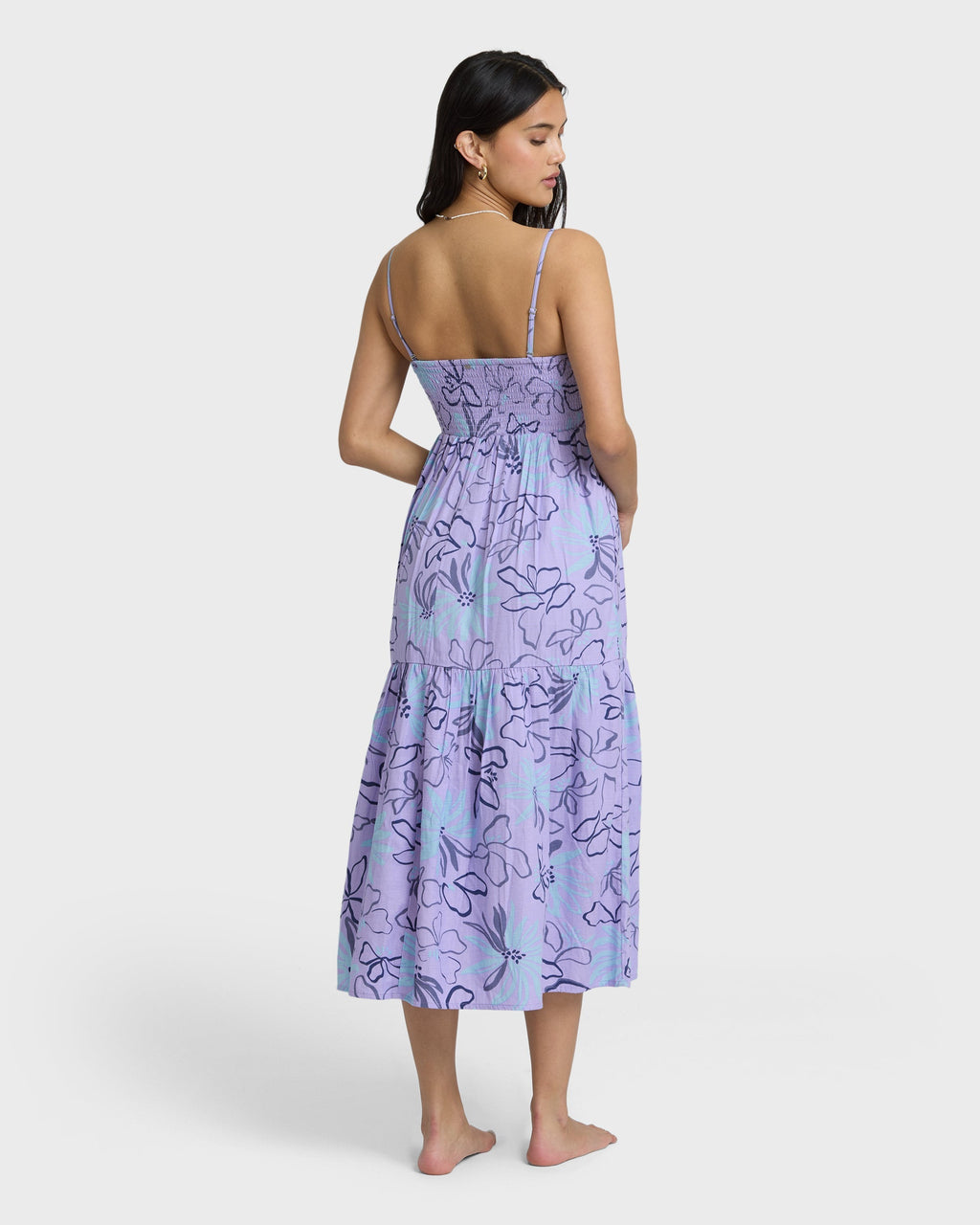 Tropical Daze Midi Dress - Twilight Blue
