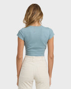 Pretty Sweet Day Short Sleeve T-Shirt - Mineral Blue