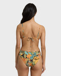 Des Tropiques Lowrider Full Bikini Bottom - Black Multi
