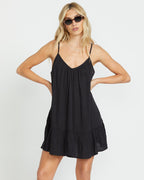 Beach Vibes Beach Coverup Dress - Black Pebble