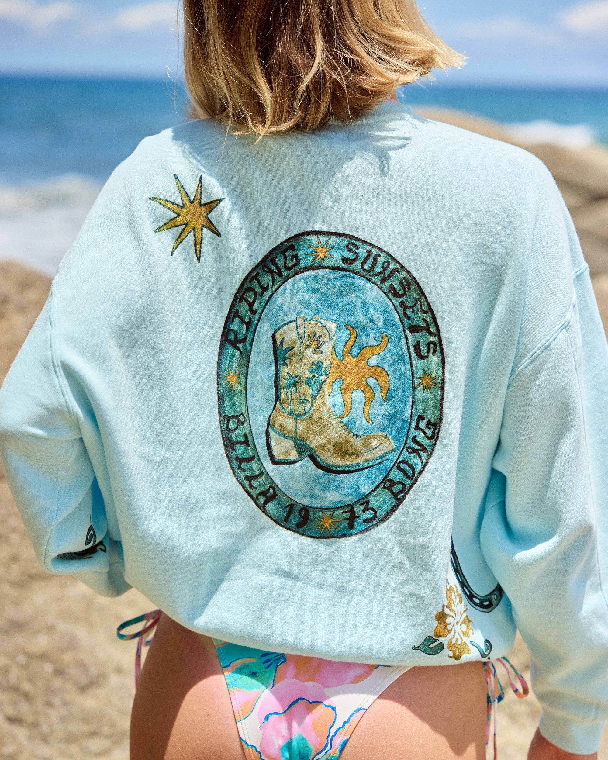 Sunset Rider Kendal Crewneck Sweatshirt - Clearwater