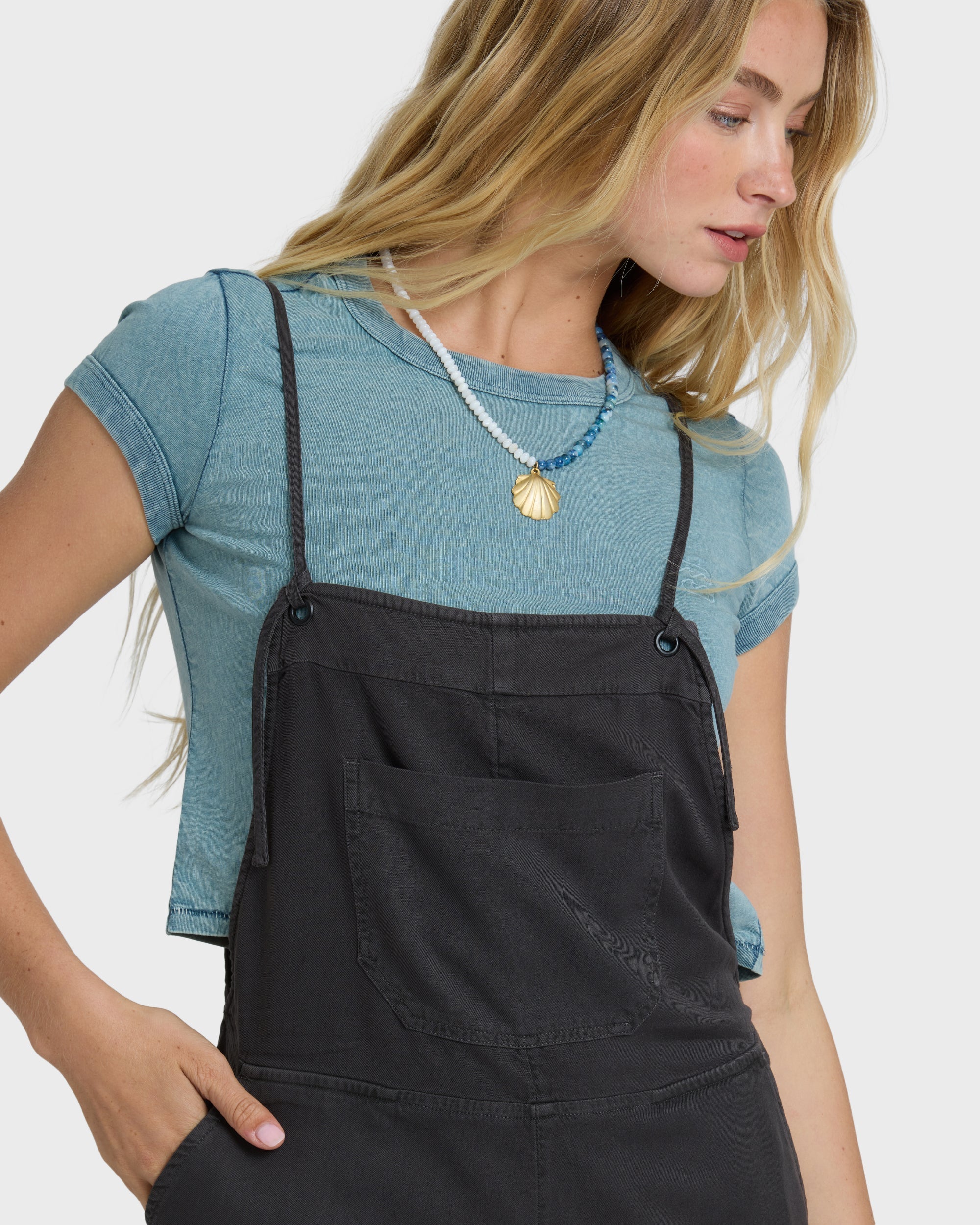 Wild Pursuit Yarn-Dyed Overalls - Off Black
