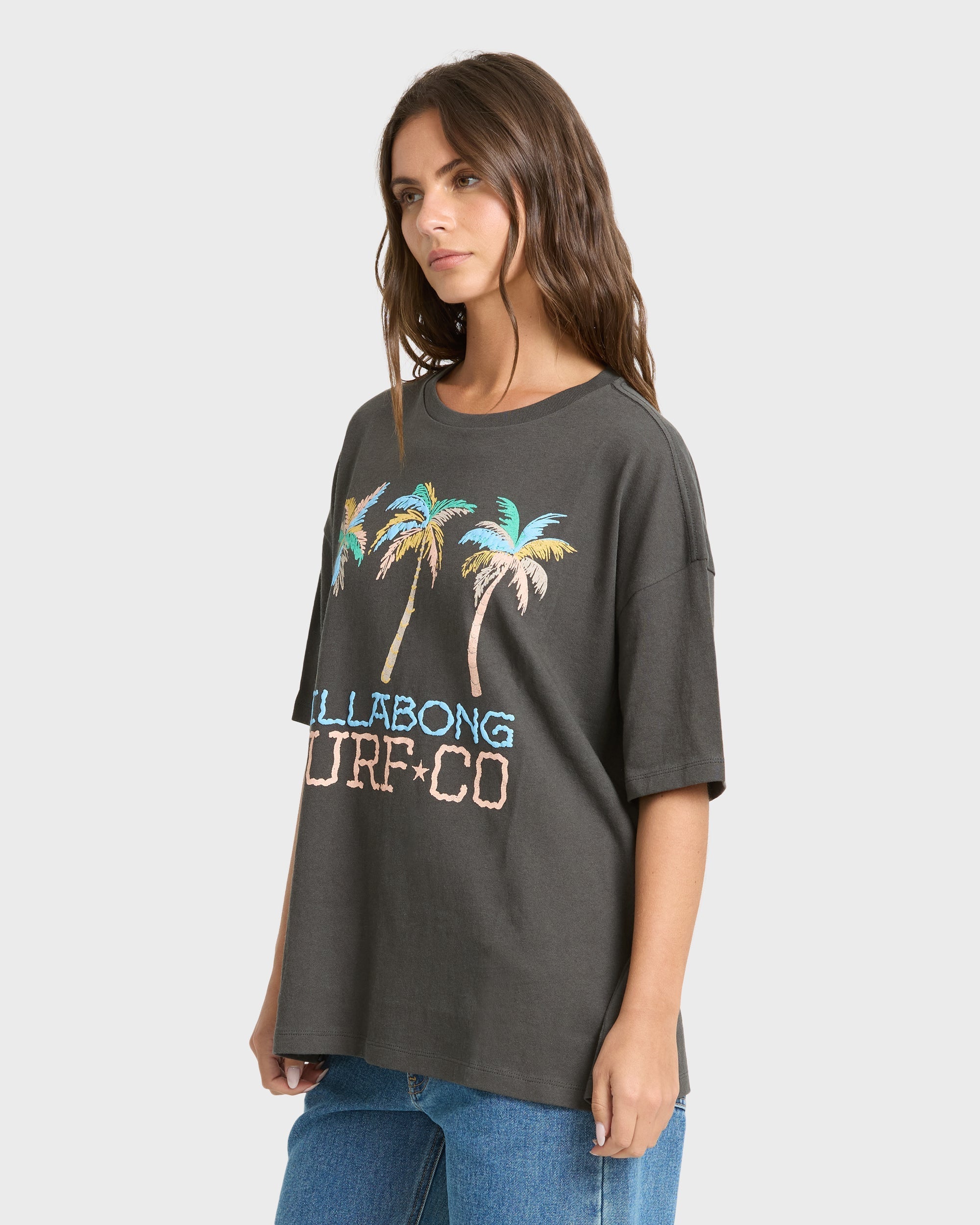 Found in Paradise Short Sleeve Knit T-Shirt - Off Black
