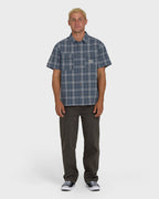 Bad Dog Short Sleeve Woven Shirt - Dark Denim