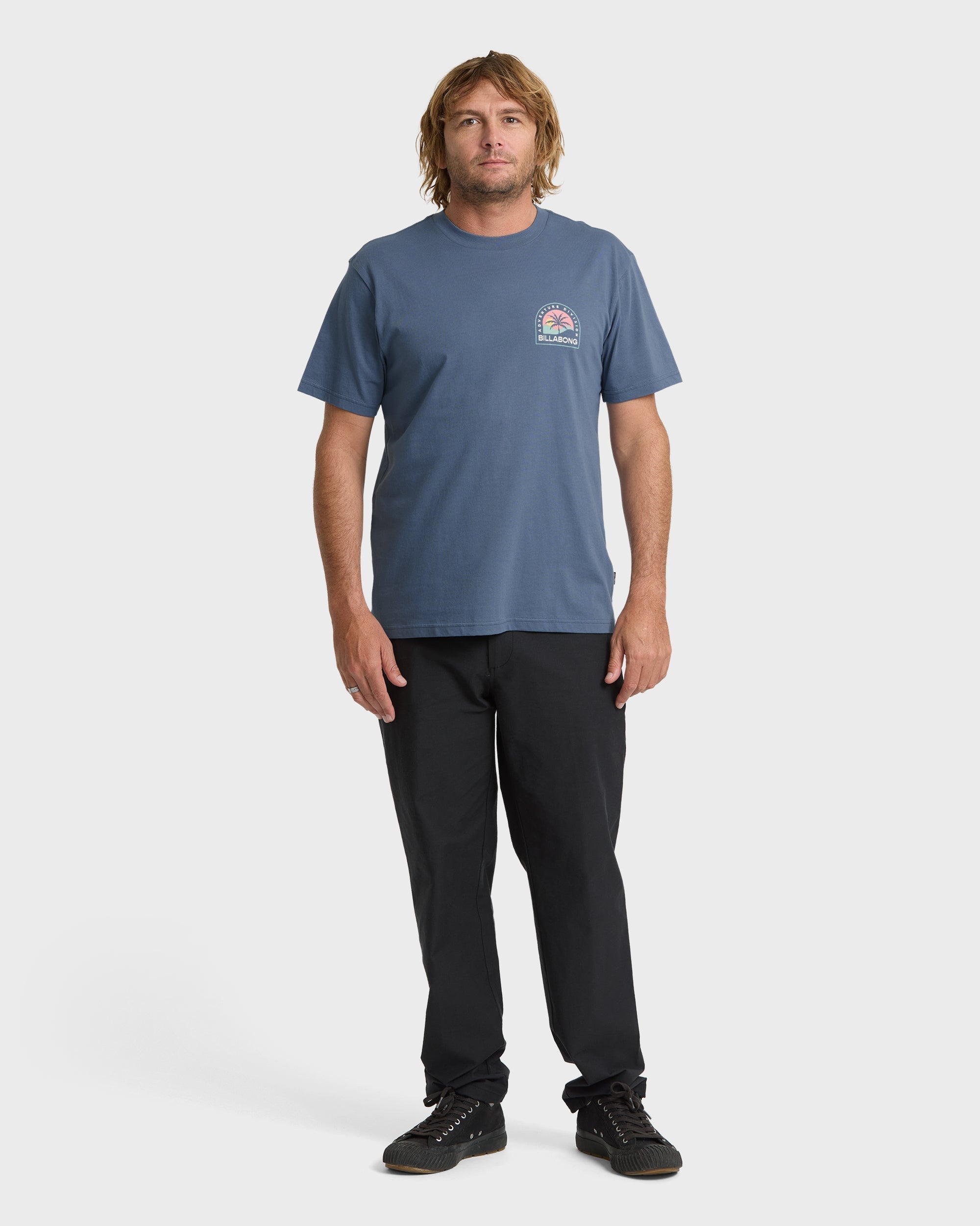 Adventure Division Sun Down Premium Short Sleeve Knit T-Shirt - China Blue