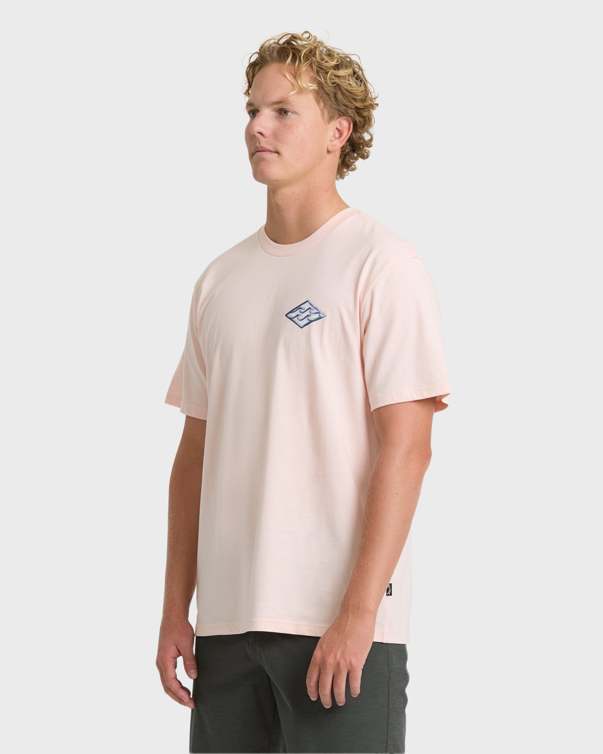 Dim Arch Premium Short Sleeve Knit T-Shirt - Light Pink