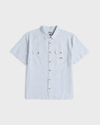 Bad Dog Short Sleeve Oxford Shirt - Blue Fog