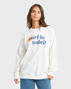 Seaside Panorama Crewneck Sweatshirt - Salt Crystal