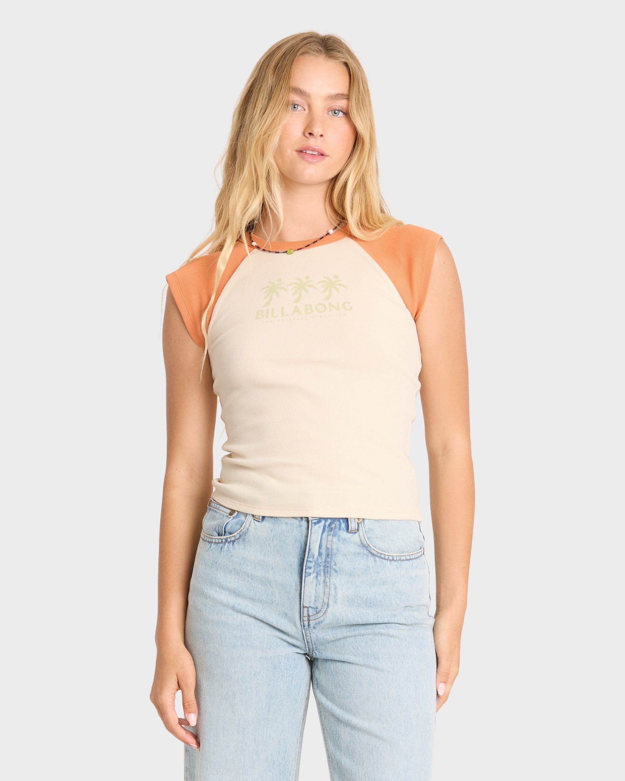 Sea Friends Short Sleeve Knit Raglan T-Shirt - Amber