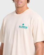 Glance Wave Washed Premium Short Sleeve Knit T-Shirt - Oatmeal