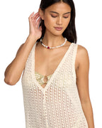 Steller Time Knit Romper - White Cap