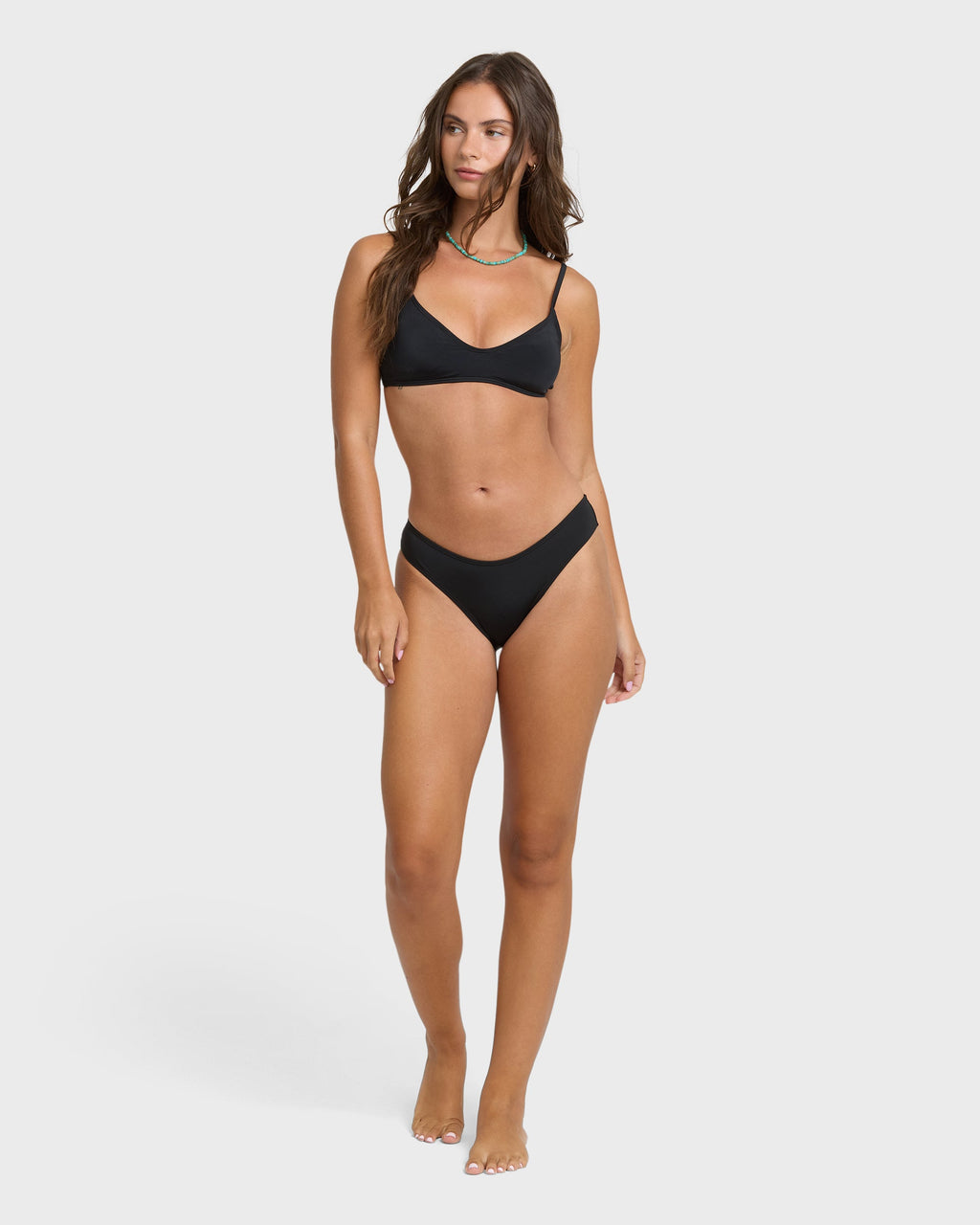 Sol Searcher Bondi Medium Bikini Bottoms - Black Pebble